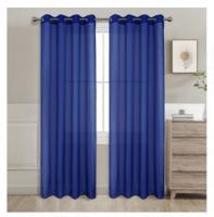 Cortina visillo liso 140x260cm.Decorar para el hogar, sala de estar y dormitorio, estilo americano, 100% poliester.1 panel. - details 4