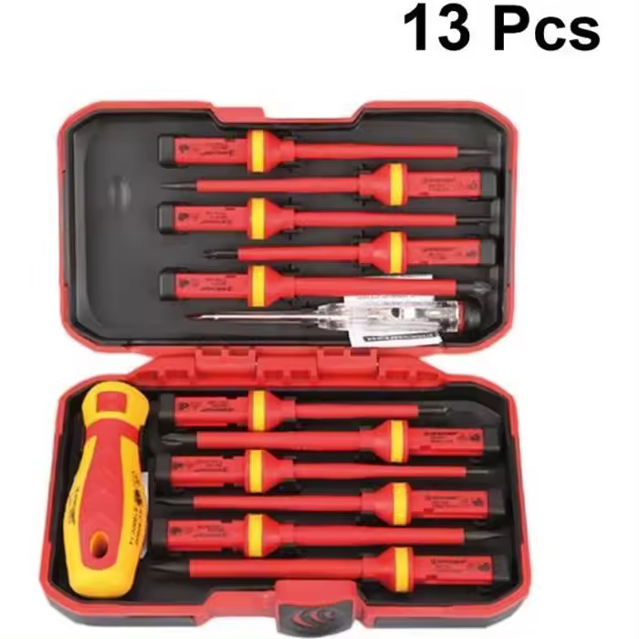 Kit de 13 destornilladores aislados de 1000 V para electricistas, herramienta manual para electricistas - 1