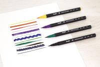 Rotuladores Acuarelables Punta Pincel 12 Colores - Milan - details 1