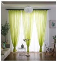 Cortinas De Tulle Sólido Colorido Transparente 100% Poliéster Para Dormitorio Cocina Sala De Estar Habitación De Niños Clase Magnolia Rod Pocket - details 9