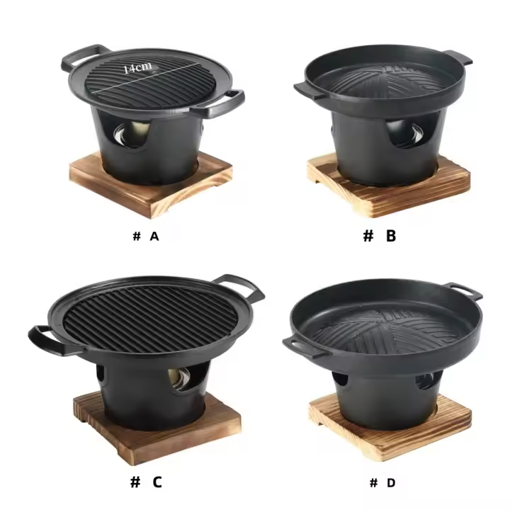 Mini Estufa De Barbacoa Desmontable Japonesa Para Picnic Y Camping Sartén De Asado Antideslizante Para Carne Herramienta De Grill Non-stick - 1