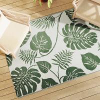 vidaXL Alfombra de exterior PP 140x200 cm alfombra al aire libre Color Verde claro,  Verde,  verde y mas - details 4