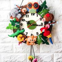 Reloj De Pared Hecho a Mano DIY De No-tejido Reloj Marítimo Lindo Para Jardín De Infantes Decoración Para El Hogar - details 6