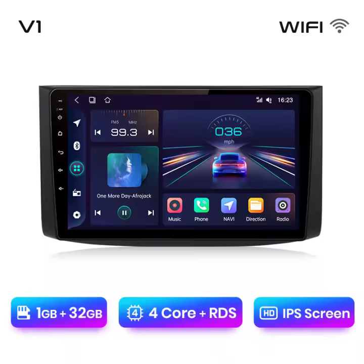 Junsun Tech Android 13 Radio para Chevrolet Aveo 2006 2007 2008 2009 2010 2011 2012 de Coche con Chip Qualcomm de 8 Núcleos CarPlay Inalámbrico Autorradio Estéreo Pantalla HD Multimedia - 1