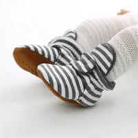 Botines De Primer Pasos Para Bebés Niños Y Niñas Con Estampado De Rayas Algodón Cómodo Antideslizante Calientes Para Recién Nacidos - details 4
