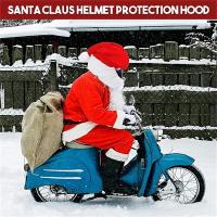 3Pcs Cubierta De Peluche Para Casco De Motocicleta Navidad Estilo Papá Noël Material Poliéster Y Algodón Regalo Personalizado Para Viajes Al Aire Libre - details 6