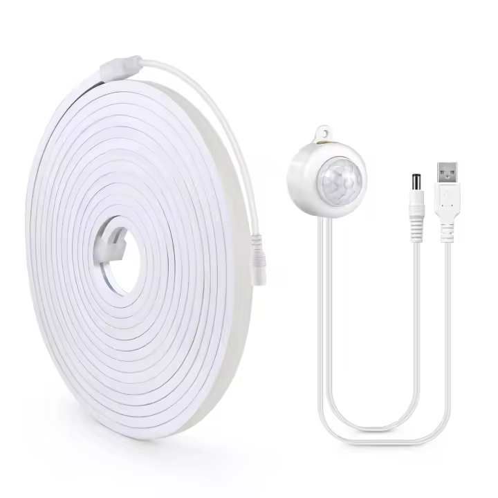 Tira De LED COB Con Sensor De Movimiento PIR 320 LEDs/m Luz Neón Super Brillante Impermeable Para Decoración De Cocina Escaleras Armario - 1