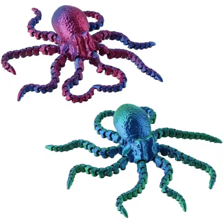 2 piezas de fascinante decoración de pulpo impresa en 3D: un deslumbrante detalle de escritorio para el hogar y la oficina: idea de regalo perfecta durante todo el año para Navidad, Halloween, Acción de Gracias, Pascua y Año Nuevo - 1