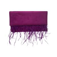 Bolso de Fiesta Bolso plano sobre de Mano Antelina Solapa con Plumas - details 5