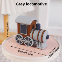 Decoraciones De Pastel De Tren Gris Para Fiesta De Cumpleaños De Niños Y Niñas Año 1 Con Estrellas Locomotoras Material PVC - details 3