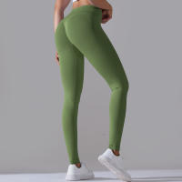 Leggings De Yoga Para Mujer Cintura Alta Levantamiento De Caderas Gimnasio Sin Costuras Pantalones De Deporte Fitness Running - details 25