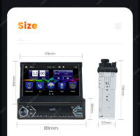 Reproductor Multimedia Carplay 1 Din 7'' Bluetooth Radio Retráctil Android Auto MP5 HD Stereo USB AUX CAM Para Coche Universal - details 6