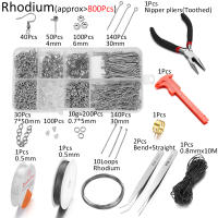 Kit De 800 Piezas Para Elaboración De Joyas Con Anillos De Salto Para Ganchos De Orejas Y Cremalleras Herramientas De Reparación Para DIY Joyería Set De Componentes Metálicos - details 5