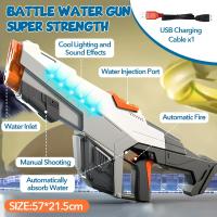 Pistola de Agua Eléctrica Automática ,Pistola de Agua de Largo Alcance, Alta Capacidad Más Fuerte Blaster Beach Pool Summer Party Watergun Toys,para Piscinas,Playas Fiestas Niños - details 5