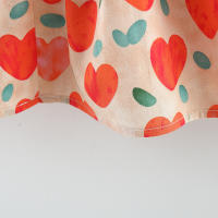 Vestido De Verano Para Bebé Niña Con Estampado De Amor Y Lazo En Algodón Vestido De Fiesta Con Mangas Flounce Estilo Coreano - details 12