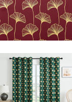 Cortinas De Blackout Con Hojas De Ginkgo Doradas 1 Pieza Cortinas Para Habitación Reducción De Luz Aislamiento Térmico Y Silencioso Decoración De Hogar Y Hotel - details 12
