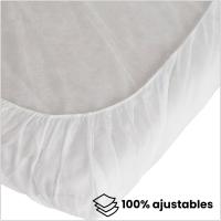 ALMERICORP Sabana de Camilla Desechable Ajustable de Polipropileno 95x220cm  Funda de Camilla de Masaje para estética SMS. 100 unidades - details 2