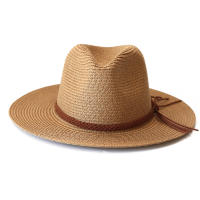 Sombrero De Paja Panamá Ancho Para Hombres Y Mujeres Protección Solar Verano Playa Sombrero De Paja UPF Con Protección UV - details 8