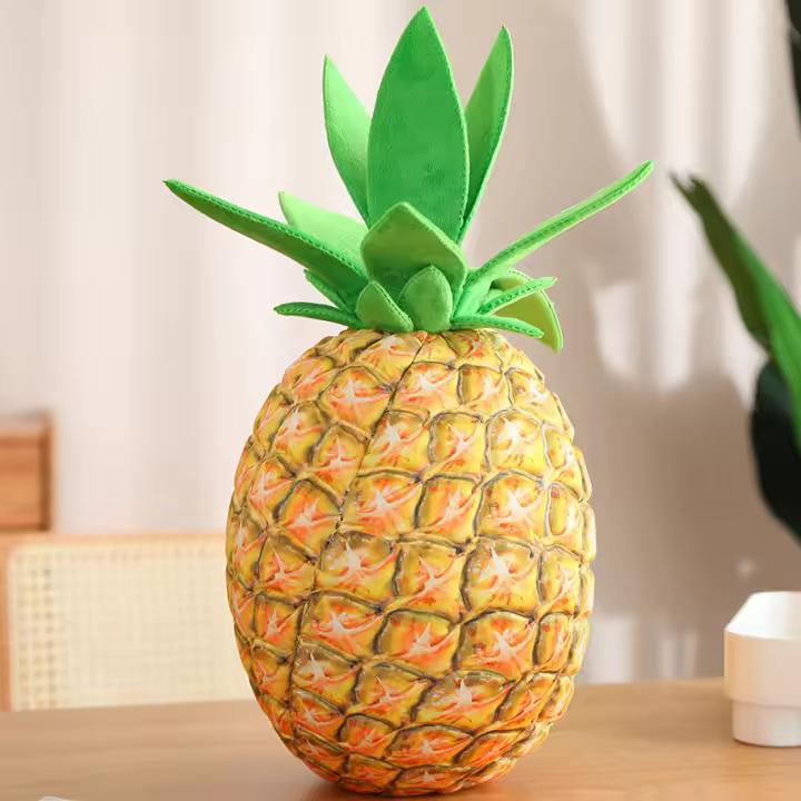 Muñeco De Peluche De Piña Tamaño 48cm Suave Y Realista Almohada De Descanso Para Niñas Decoración Del Hogar Juguete Para Niños - 1
