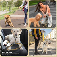 Cinturón De Seguridad Para Coche Para Perros Con Correa Elástica Reflectante Y Amortiguadora Accesorio De Seguridad Para Mascotas - details 3