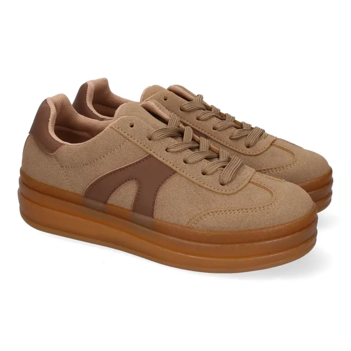 PuntoSalao Zapatillas deportivas cómodas para mujer color kaki PP-15 - 1