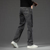 Nuevos Jeans Azules Para Hombre 5 Colores Talla Grande Algodón Elástico Estilo Recto Casual Comercio Pantalones De Denuim De Cintura Alta - details 8