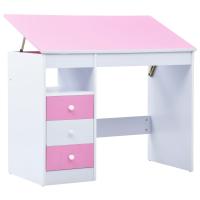 vidaXL Escritorio de Dibujo para Niños Inclinable Mesas Estudio Color Azul,  Blanco,  Rosa - details 2