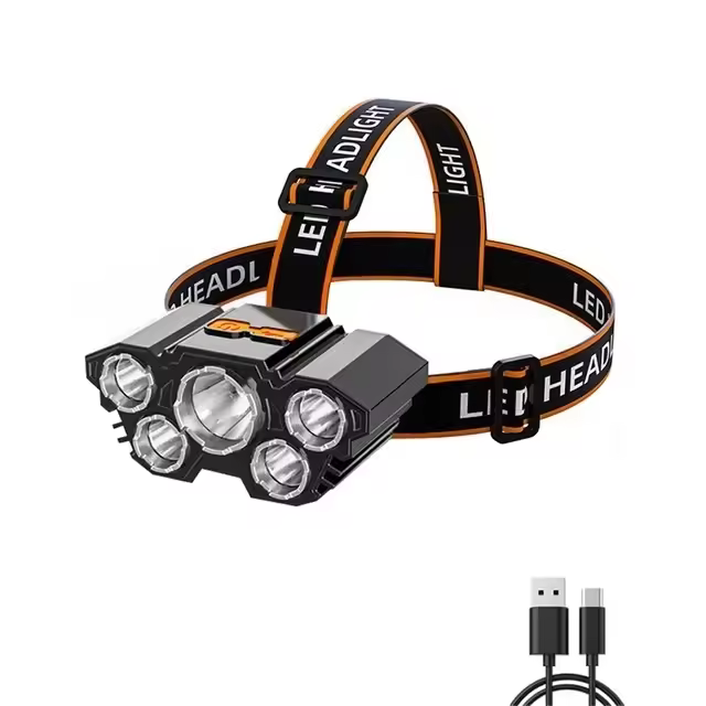 Linterna Frontal LED Potente 5/11 Con Batería 18650 Recargable Por USB Para Camping Y Pesca Luz De Escenario Exterior Impermeable - 1