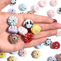 5Pcs Acrylic Redondas Para Pastel round Beads Pintadas a Mano Accesorios Para DIY Bracelete Cadena De Teléfono Joyería - details 1