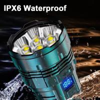 Linterna Táctica LED Potente Recargable USB Con Luz COB Y Longitud De Rayo 500m Para Pesca Caza Exploración Rescate Negro Impermeable - details 8