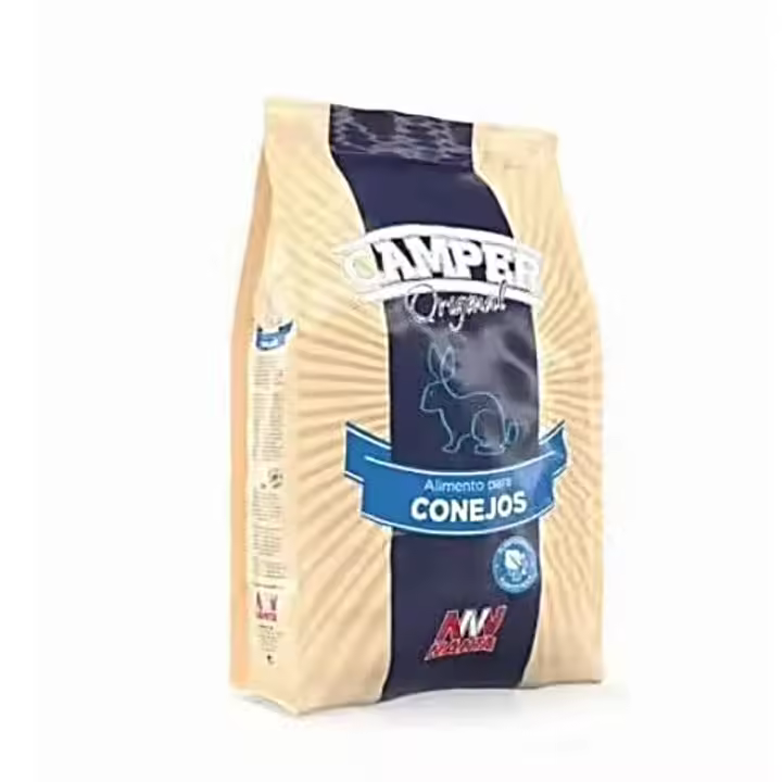 Campercuni - Alimento Completo para conejos Reproductores y de engorde, Fuente de Fibra y Alfalfa con Aporte de proteínas y vitaminas en Formato Pellet disponible en saco de10 kg y de 25kg - Nanta - 1