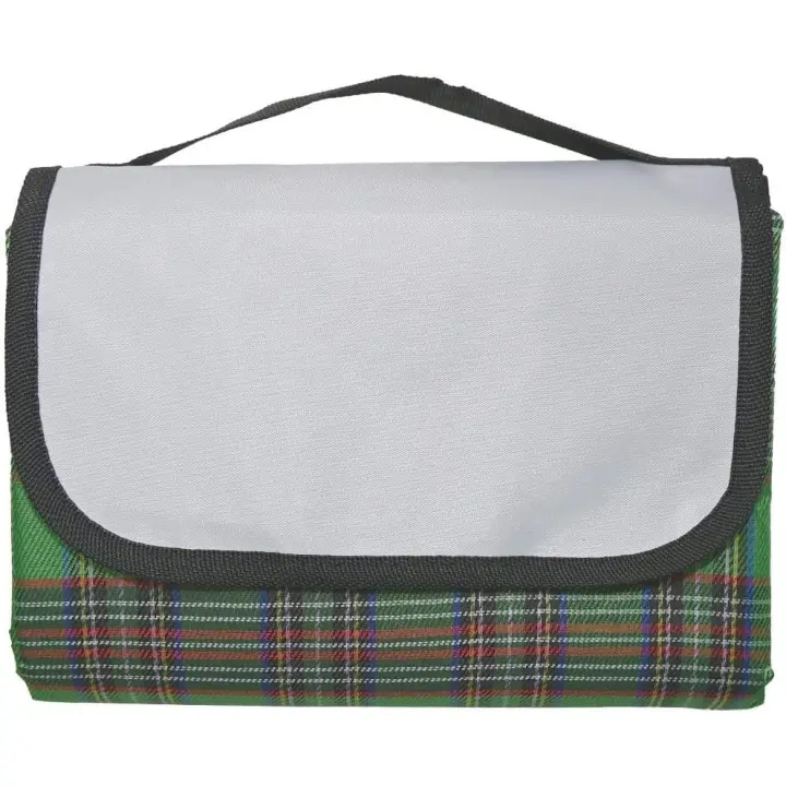 Manta de picnic grande de tartán con asa, impermeable, para playa, jardín, exterior, lavable, para picnic y camping, 150 x 200 cm (verde) - 1