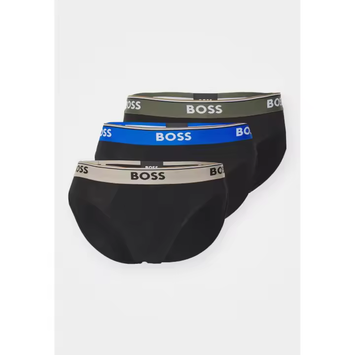 Slip Boss Power -3 Pack- Cotton Stretch (Negro Cint. Beige, Verde y Azul) - 1