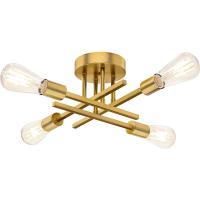 Lámpara De Techo LED Retro Industrial En Hierro Forjado Negro/Oro Para Decoración Moderna De Sala De Estar Iluminación Doméstica - details 3