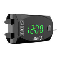 Reloj De Motocicleta 12V Impermeable 3 En 1 Con Termómetro Voltímetro Y Pantalla Digital Universal Para Moto Accesorios De Motocicleta - details 10