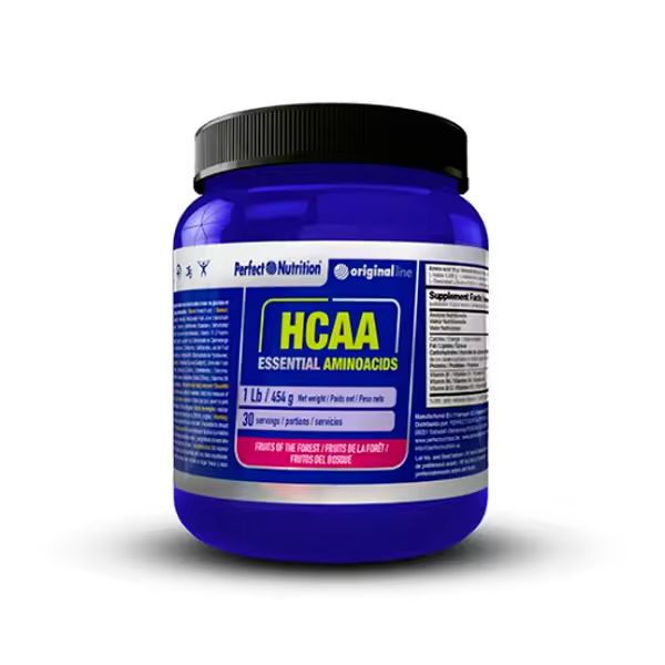 Perfect Nutrition - HCAA Anabolic Amino Acids - 454 gr - Aminoácidos esenciales para la construcción muscular - 454 gramos de Aminoácidos - Favorece la síntesis de proteínas musculares. - 1