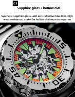 Reloj De Pulsera Mecánico Para Hombre ADDIESDIVE Lujo Esqueleto Automático Vidrio De Zafiro BGW9 Luminoso Diver 200m Acero Inoxidable - details 5