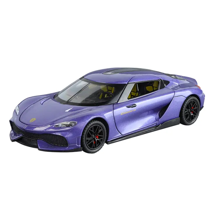 Modelo De Coche Supercarro Gemini GT De Aleación 1/24 Con Sonido Y Luz Vehículo De Simulación Juguete Coleccionable Para Niños - 1