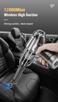 Aspiradora de coche inalámbrica sin escobillas de 12000 PA y 120 W, miniaspiradora de mano para uso en seco y húmedo, multifunción, portátil - details 0