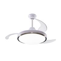 WellHome Ventilador de Techo con Luz LED Ø53x30cm 40W - Aspas retráctiles, Silencioso, 6 Velocidades, Mando a distancia y luz regulable en 3 tonos - details 0