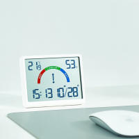 Medidor De Temperatura Y Humedad Multifunción Con Diseño Magnético Pantalla Grande Reloj Alarmas Electrónicos Termómetro Digital - details 5