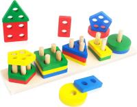 Juguetes Educativos De Madera Montessori Para Bebés Y Niños Menores De 6 Años Organizador De Formas Y Colores Bloques De Puzle Grandes De Geometría Para Niños - details 3