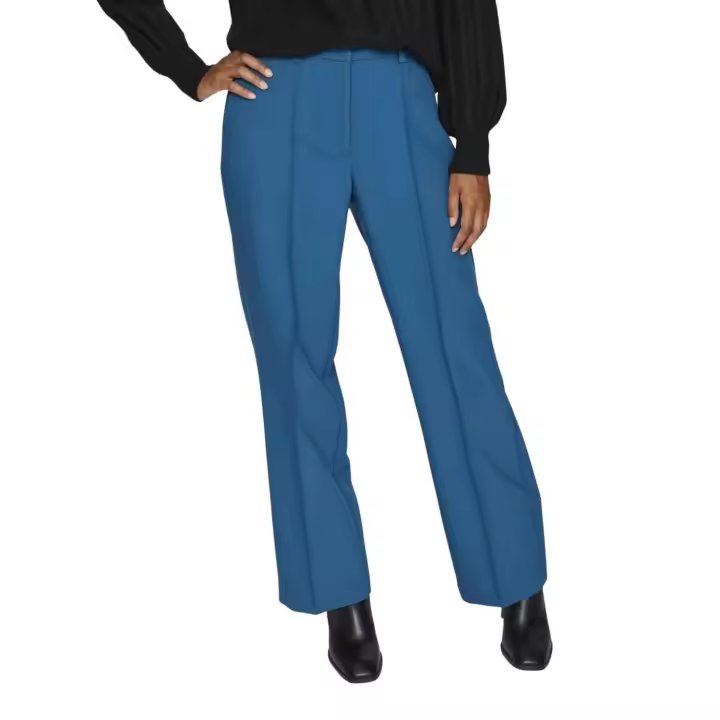 Pantalones Vila Vimanoni Azul Mujer - Pierna Recta - 1