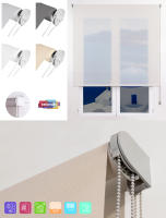 Estor Enrollable Estoralis Tecnico Screen 5% Apertura Blanco Roto - Estor para Ventanas y Puertas - Estor Translúcido Fácil Instalación Pared o Techo - Modelo STANNIS - details 1