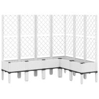 vidaXL Jardinera con enrejado PP 160x120x142 cm Color Gris,  Gris claro,  Negro y mas - details 0