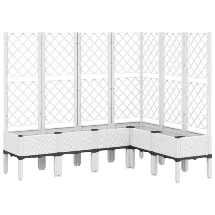 vidaXL Jardinera con enrejado PP 160x120x142 cm Color Gris,  Gris claro,  Negro y mas - 1