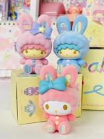 Caja Sorpresa De Muñecos Sanrio Little Rabbit Serie Decoración De Escritorio Para Niñas Cinnamoroll Kuromi Melody Figura Hecha a Mano Regalo - details 4