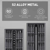Juego De Destornilladores Precisi\u00f3n 63 En 1 Magn\u00e9tico Phillips Torx Herramientas Profesionales Para Reparaci\u00f3n De iPhone PC Kit De O\u00f1os De Acero Cromo-vanadio Antideslizante - details 12