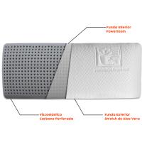 Almohada Viscoelástica de Carbono Perforada con Soporte Óptimo para Cuello y Cabeza - Fabricada en España. Envío rápido en 3 días hábiles - details 0