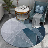 Carpetas Redondas De Piso Resistente a La Suciedad Para Dormitorio Escritorio Juego De Silla Giratoria Estudio Sillín Bajo - details 0